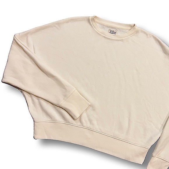 J. Crew Women’s Vintage Fleece Batwing Sweatshirt Natural - Picture 16 of 16